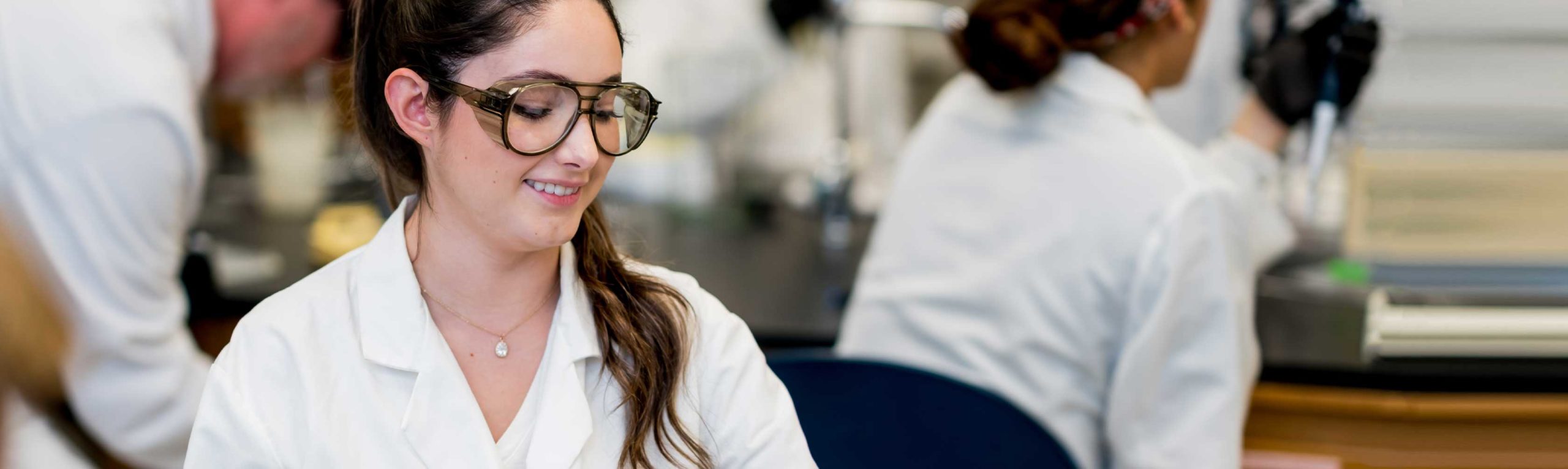 Student working in lab