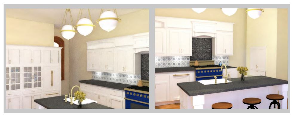 student rendering for interior design