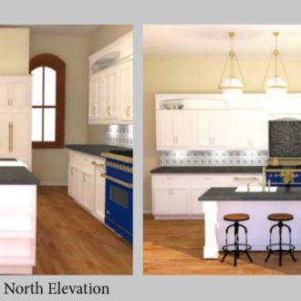 student rendering for interior design