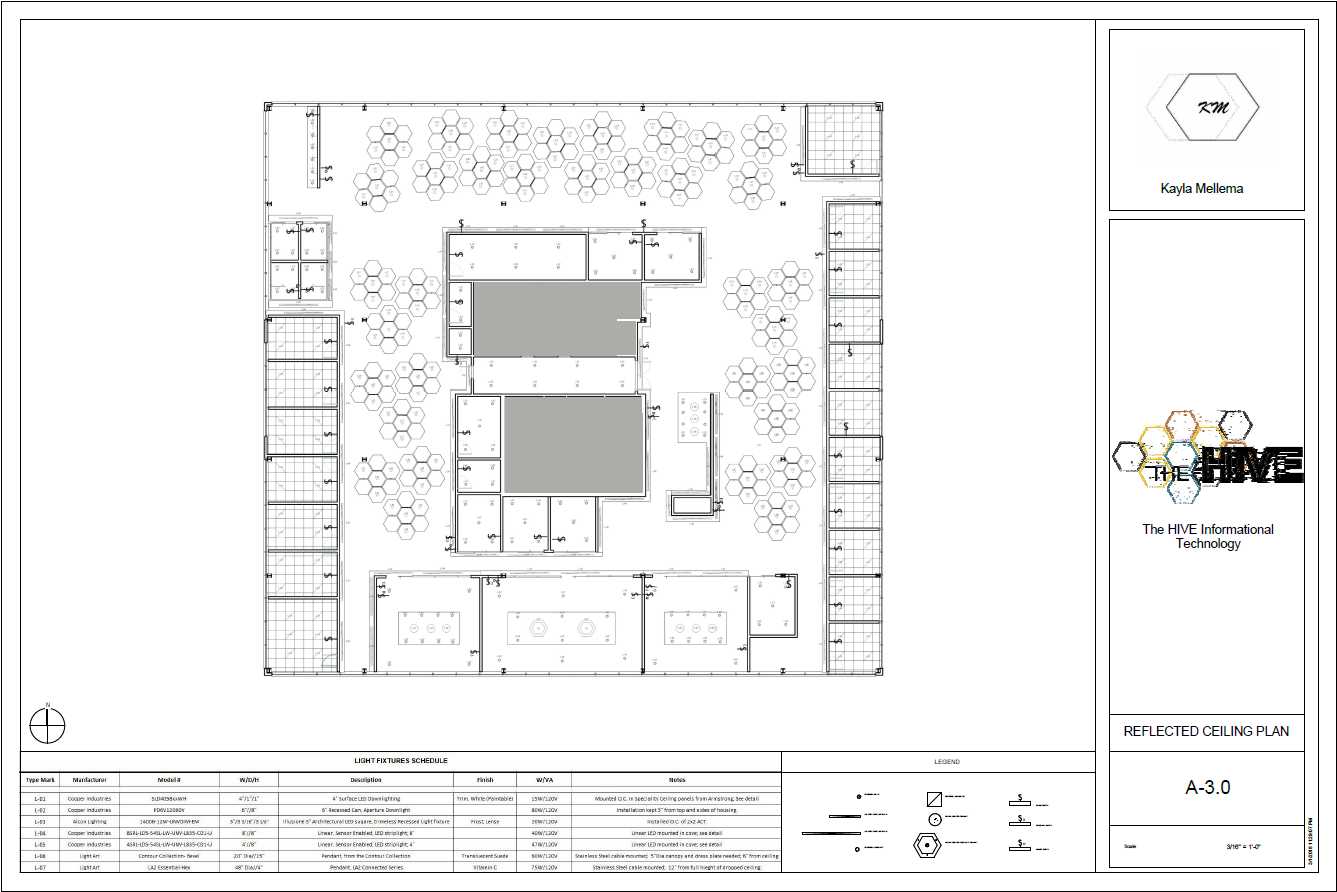 student drawing for interior design