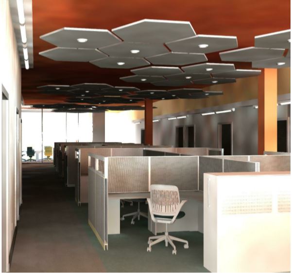student rendering for interior design