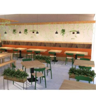 student rendering for interior design