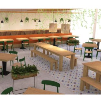 student rendering for interior design