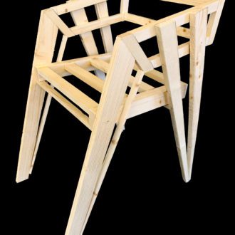 In Progress Process photo of architecture student Alyssa Abbott's chair project
