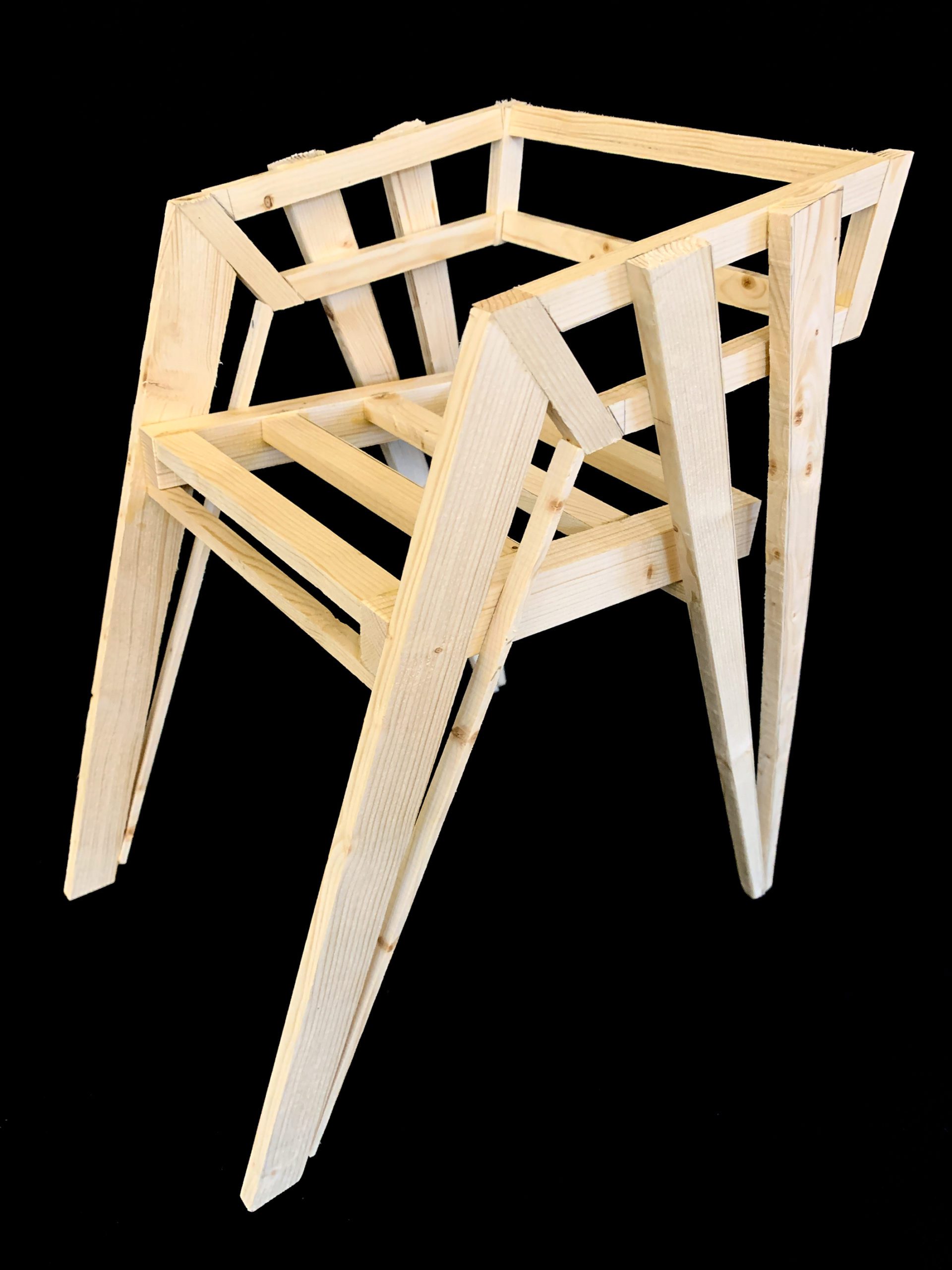 In Progress Process photo of architecture student Alyssa Abbott's chair project